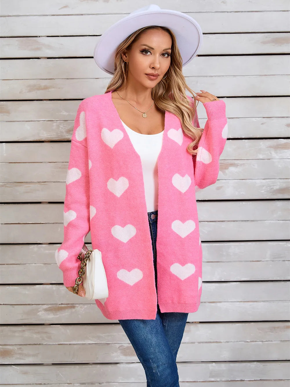 Splicing Knitted Valentine's Day Love Sweater