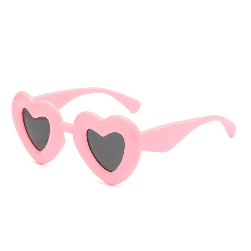 Cute Heart-Shaped Polarized Sunglasses for Women