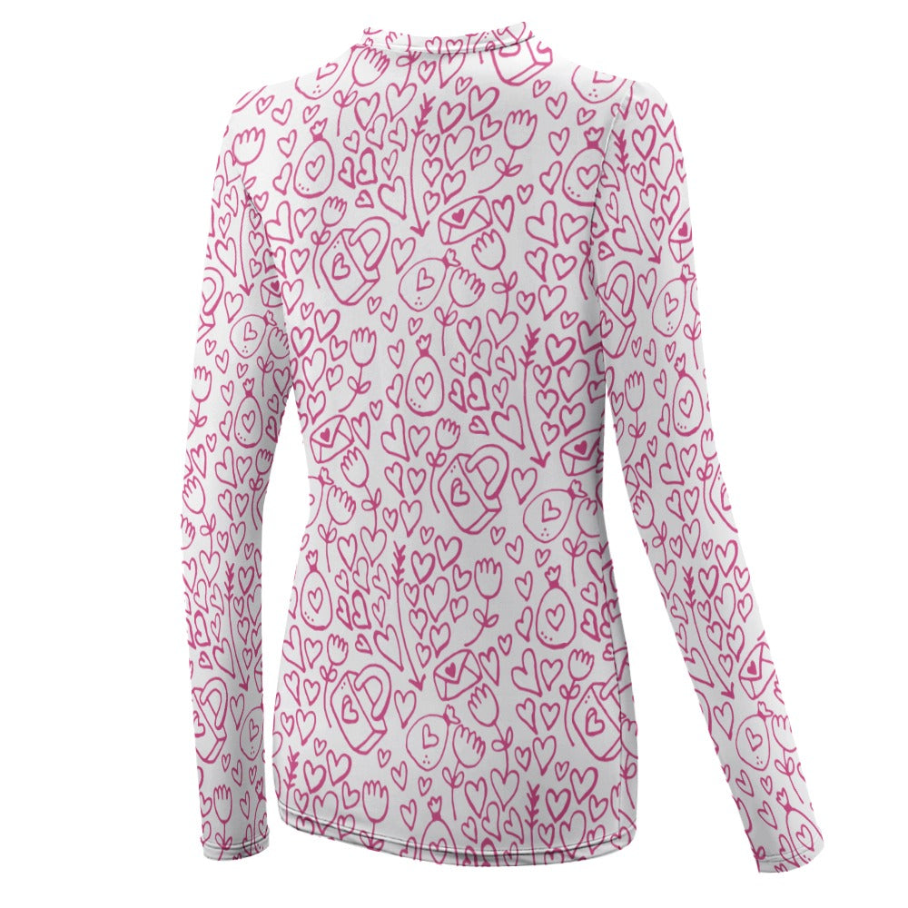 Doodle Valentine's Day Women's Long Sleeve T-Shirt