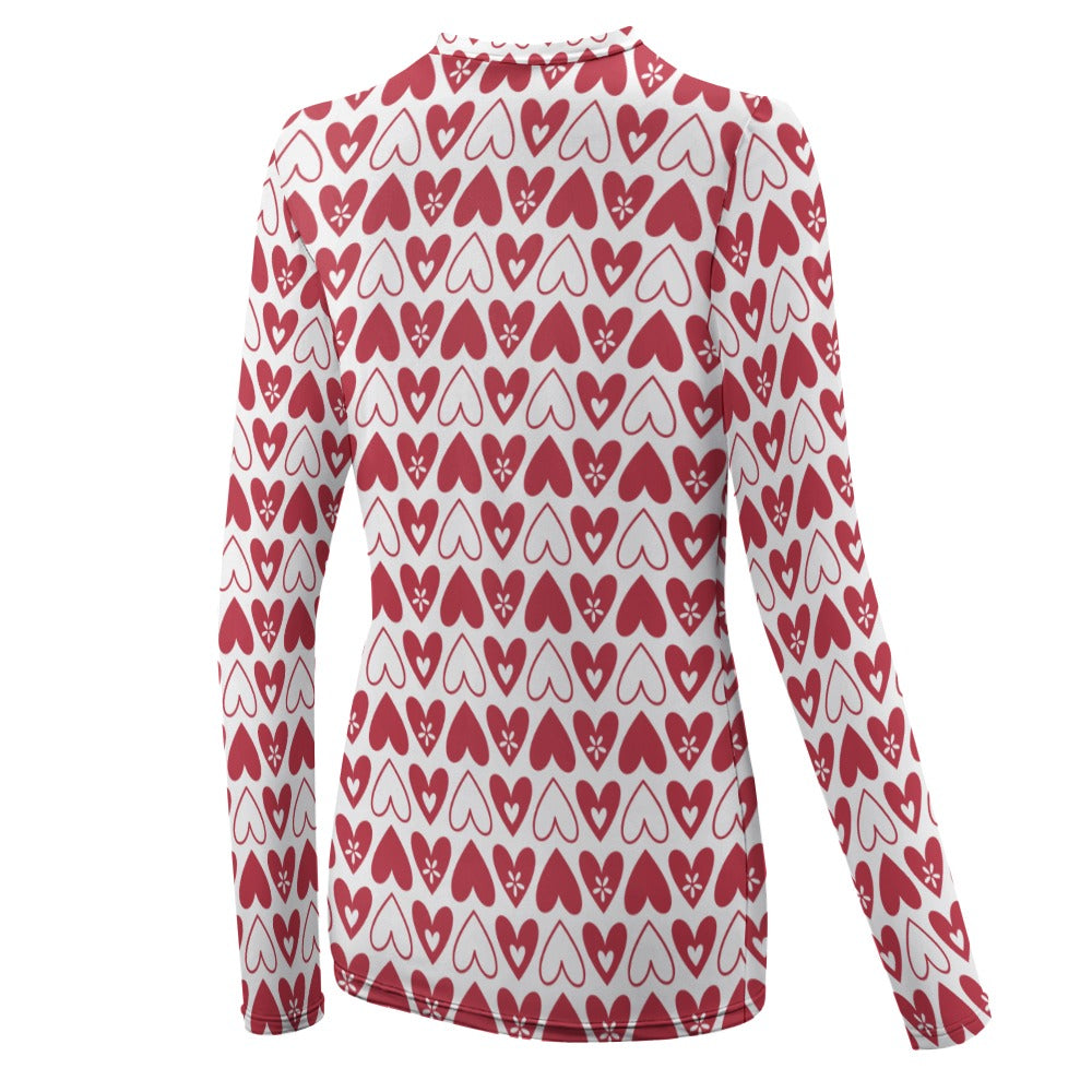 Valentine's Hearts Alternating Women's Long Sleeve T-Shirt