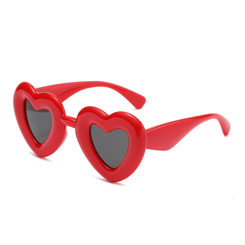 Cute Heart-Shaped Polarized Sunglasses for Women