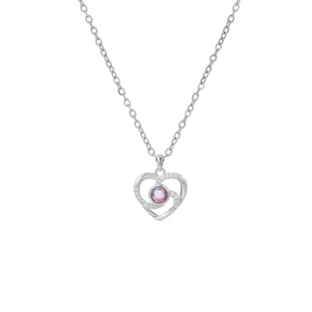 Heart Necklace Custom Projection Picture