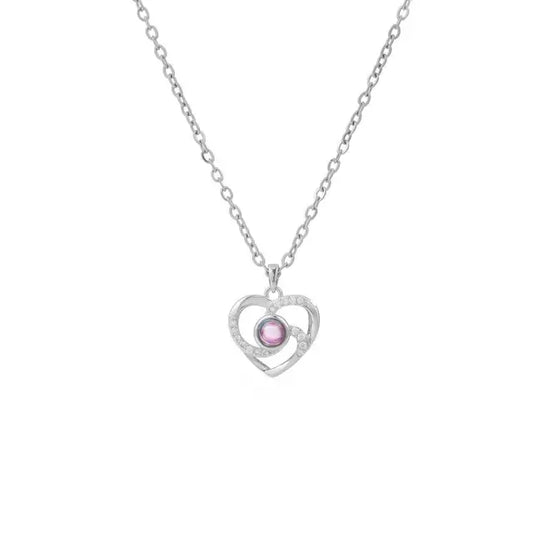 Heart Necklace Custom Projection Picture
