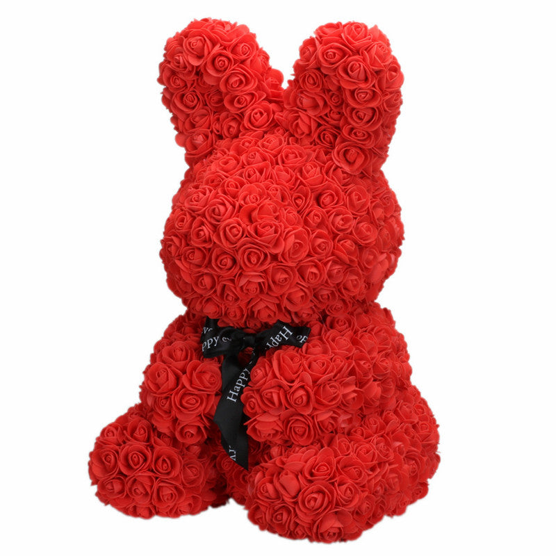 Imitation Immortal Flower Foam Rose Rabbit Doll