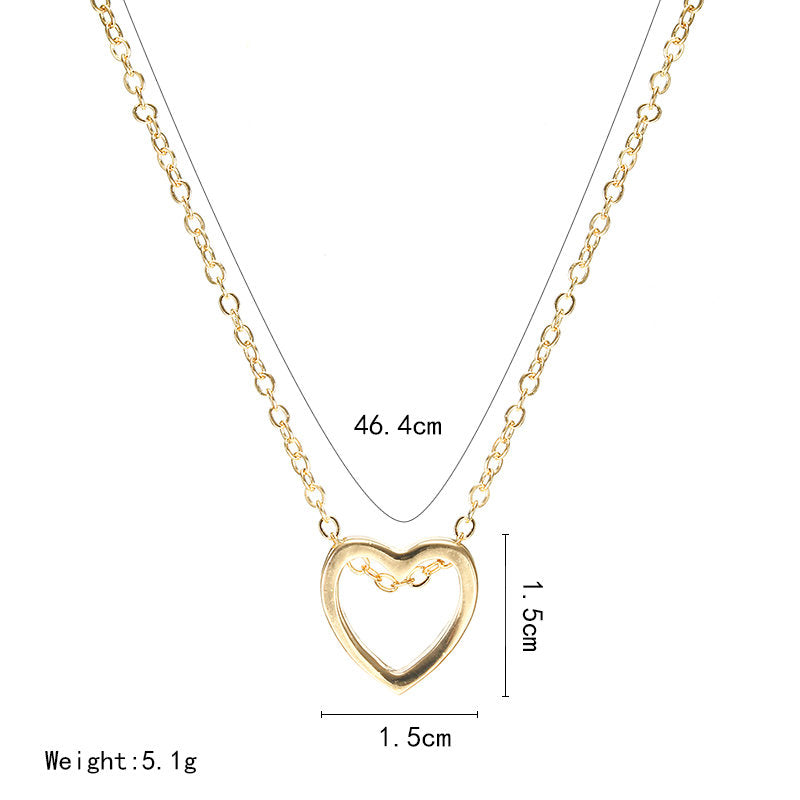 Fashion Design Black Heart Necklace