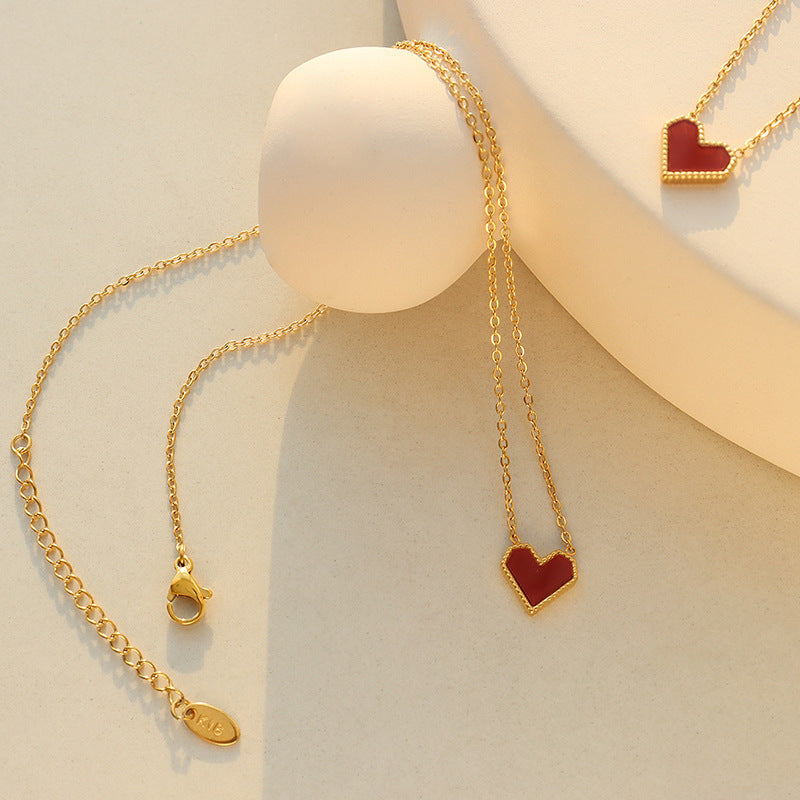 Love Clavicle Chain Acrylic Necklace