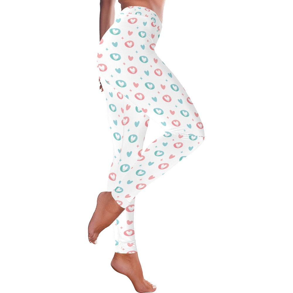 Valentine's Day Pastel Hearts Women's Leggings