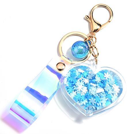 Oil Love Keychain - Cute Peach Heart Pendant