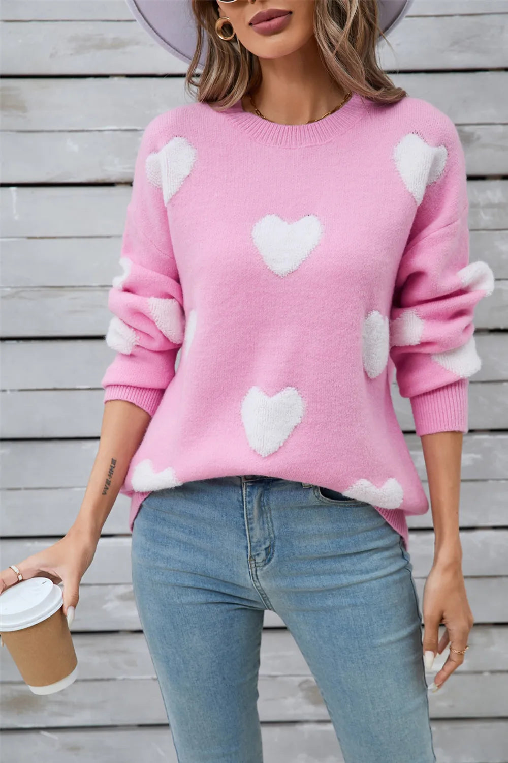 Angel Wings Heart Long Sleeve Sweater