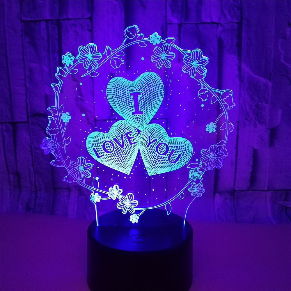 3D I LOVE YOU LED Lamp - Perfect Valentine's Gift