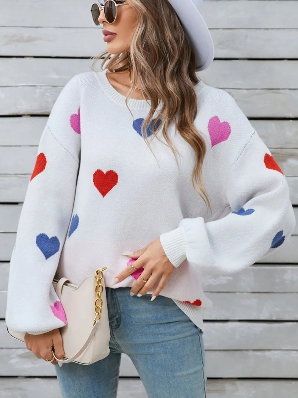 Angel Wings Heart Long Sleeve Sweater