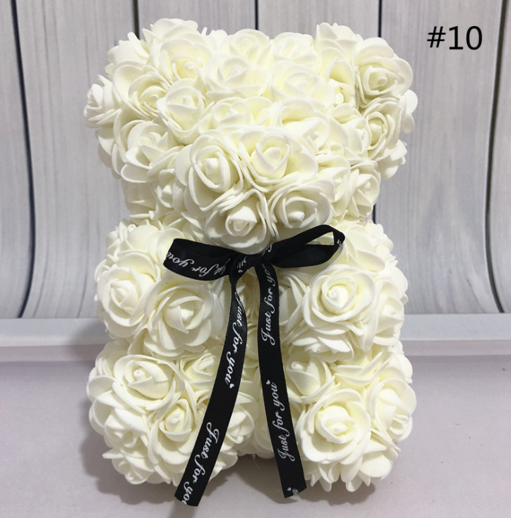 25cm Red Teddy Bear Rose Flower - Valentine's Day Gift