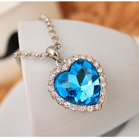 Crystal Heart Pendant Necklace - Romantic Gift Idea