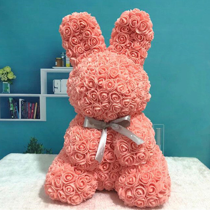 Imitation Immortal Flower Foam Rose Rabbit Doll