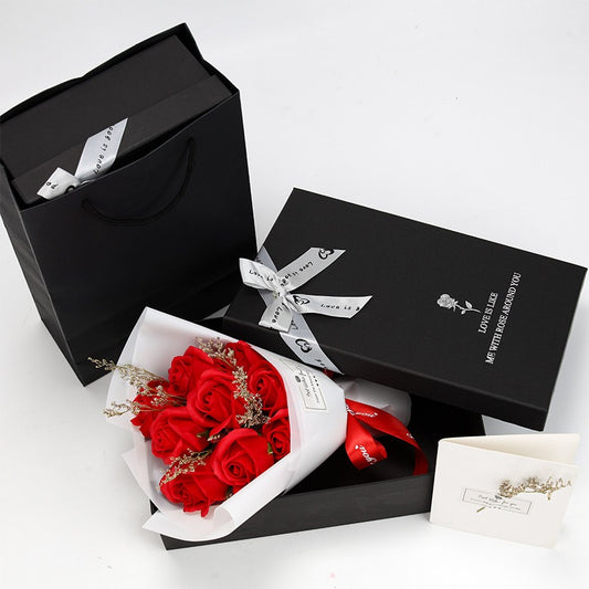 Dried Flowers Soap Bouquet - Teacher's Day & Valentine's Gift Box