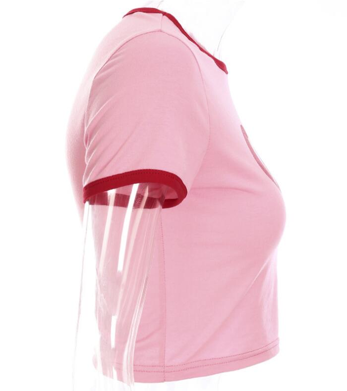 Summer Love Heart Print Short Sleeve T-Shirt