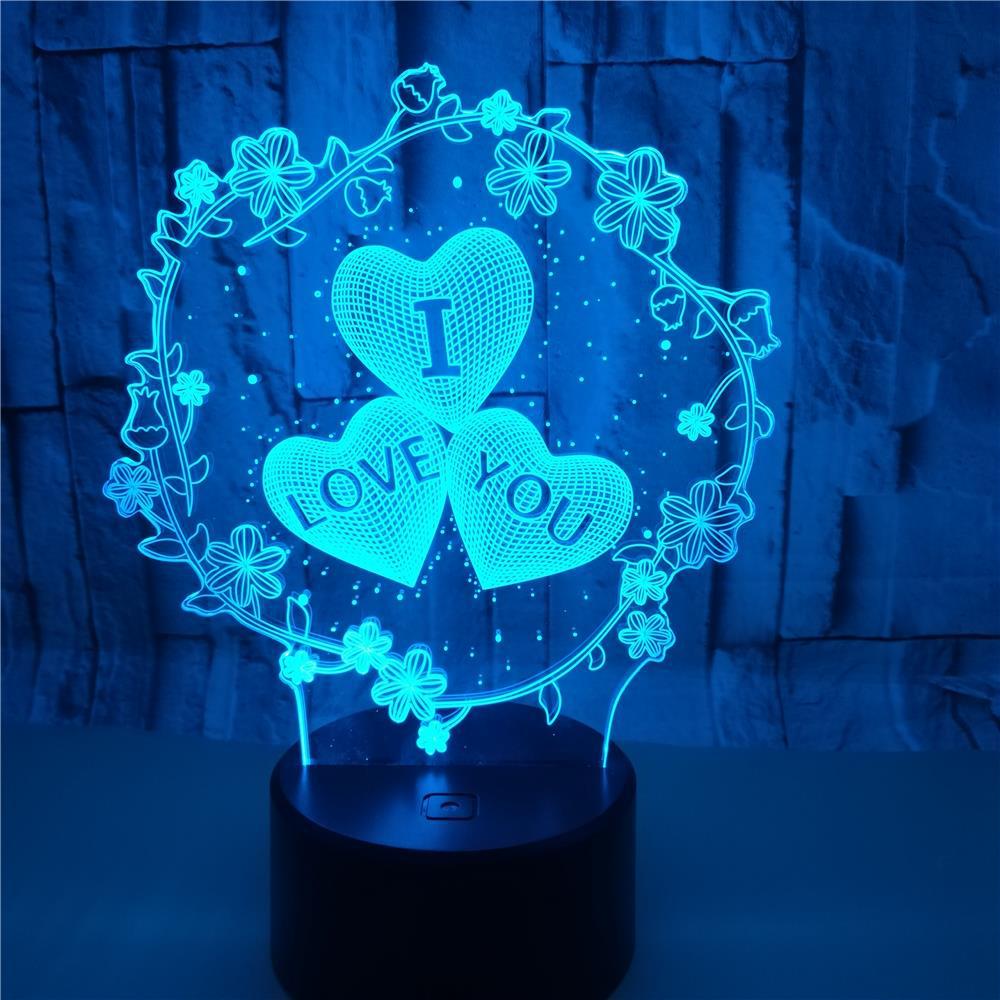 3D I LOVE YOU LED Lamp - Perfect Valentine's Gift