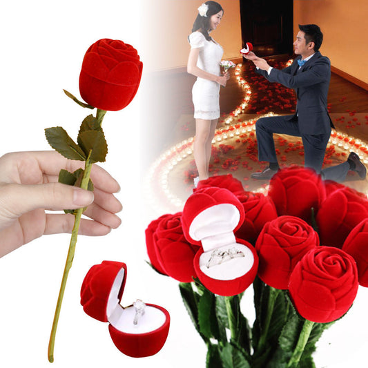 Red Rose Ring Box - Valentine's Day Surprise!