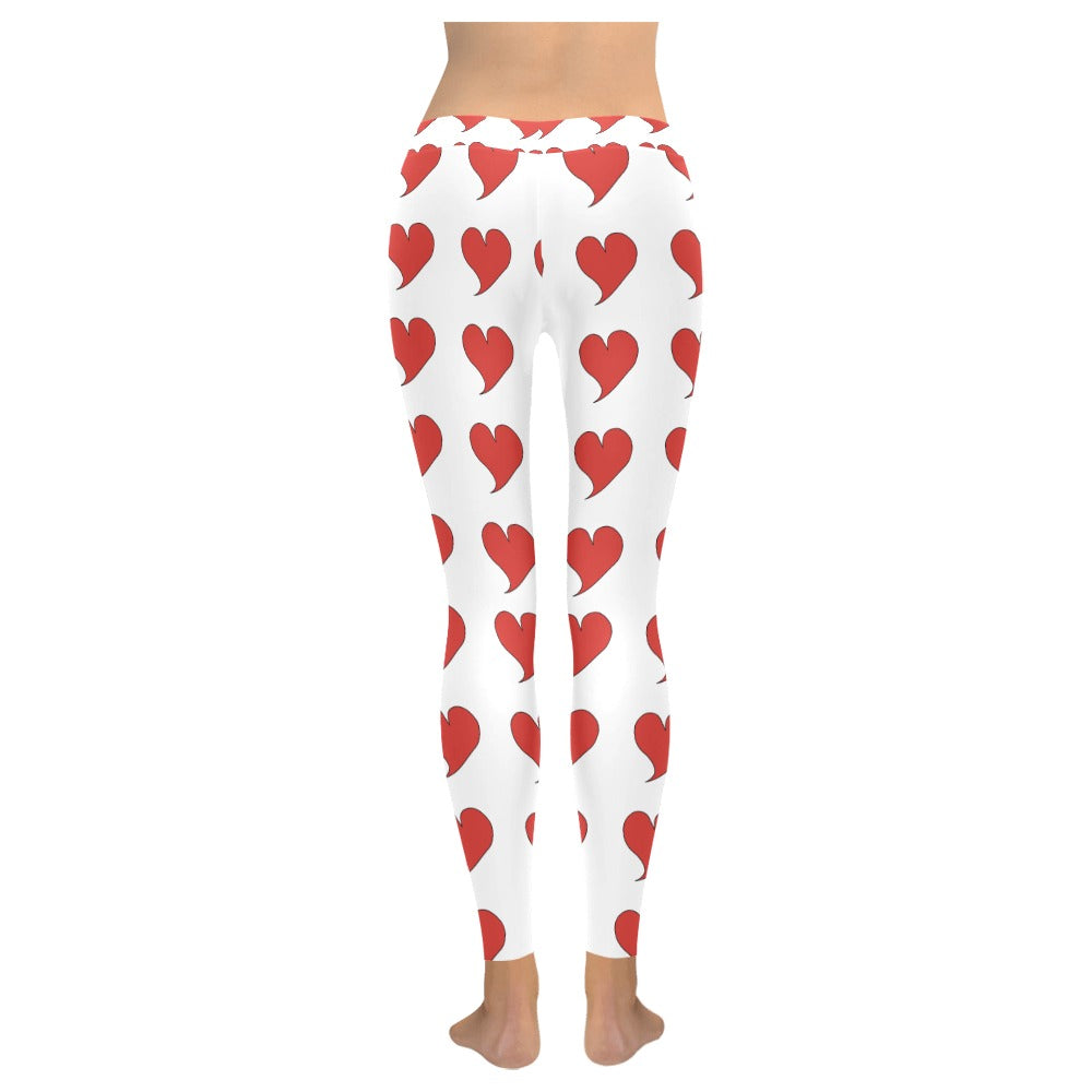Heart Squiggle Women's All-Over Low Rise Leggings