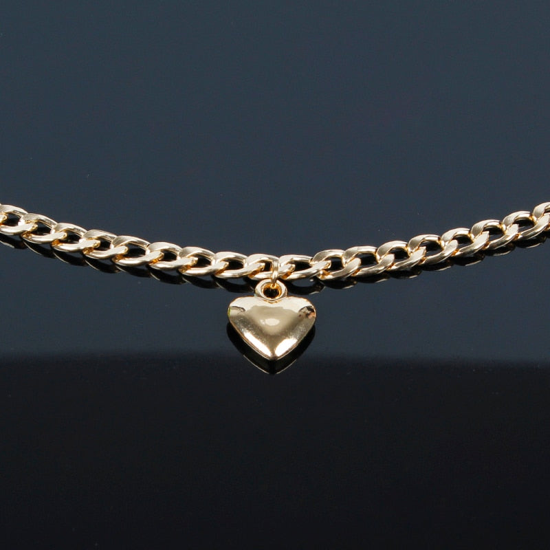 Cute Heart Lock Necklace - Gold & Silver Choker