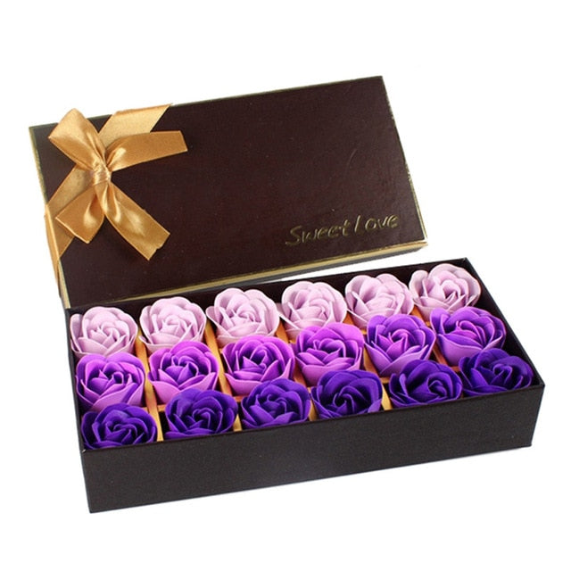 18Pcs Box Simulation Rose Soap Flower Gift