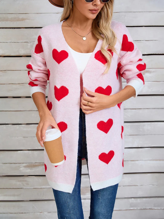 Splicing Knitted Valentine's Day Love Sweater