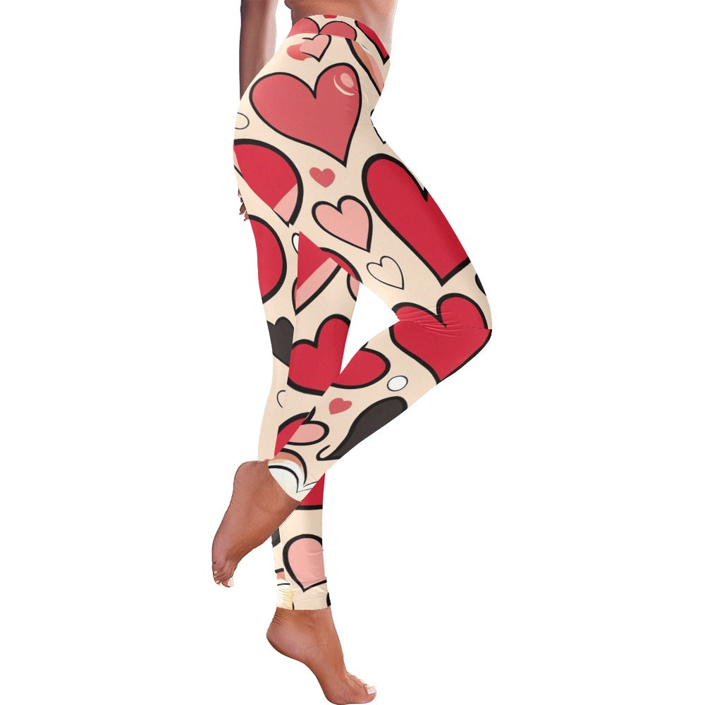 Warm Tones Women's All-Over Low Rise Leggings