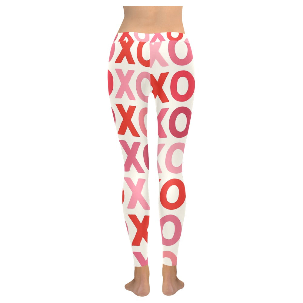 XOXO Hugs and Kisses Valentines Day Women's All-Over Low Rise Leggings
