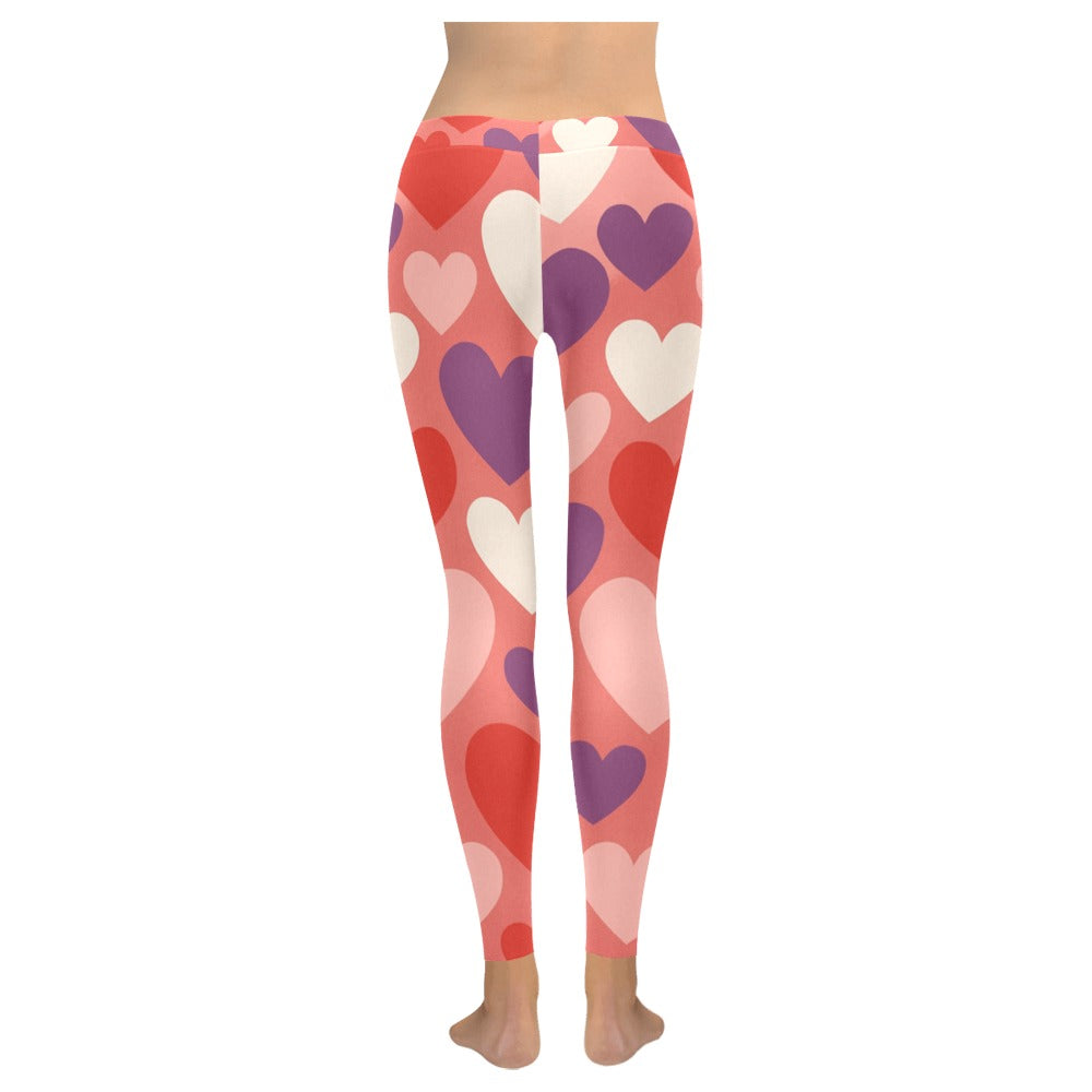 Big Hearts Valentine's Day Women's All-Over Low Rise Leggings