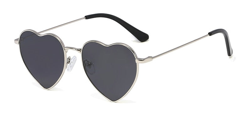 Heart Polarized Metal Sunglasses - Vintage Shades for Everyone