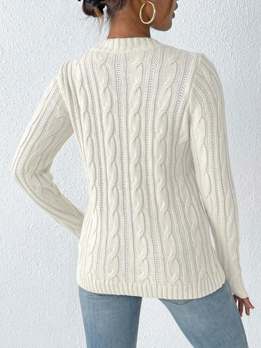 Heart Sticker Woven Sweater