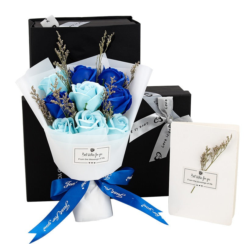 Dried Flowers Soap Bouquet - Teacher's Day & Valentine's Gift Box