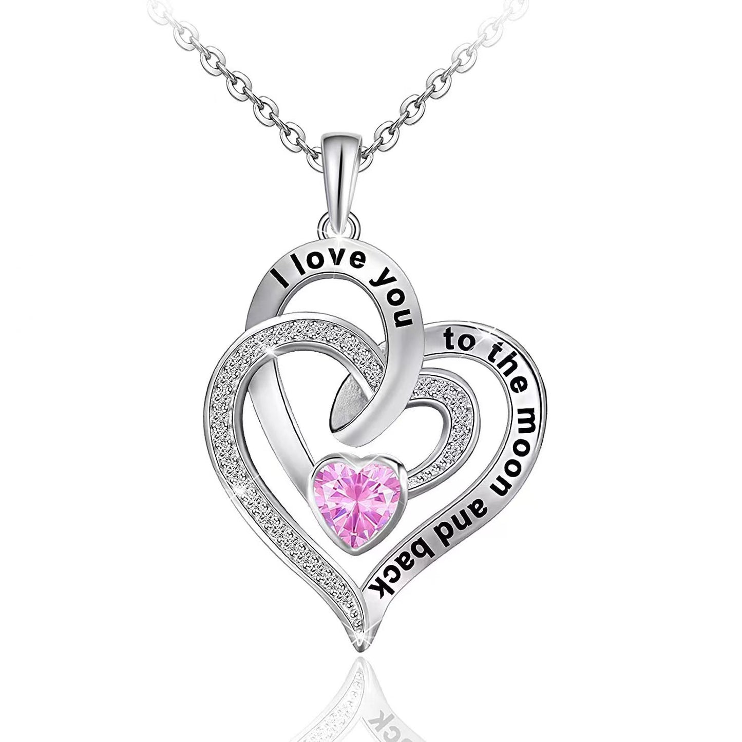 Heart-Shaped Diamond Clavicle Necklace