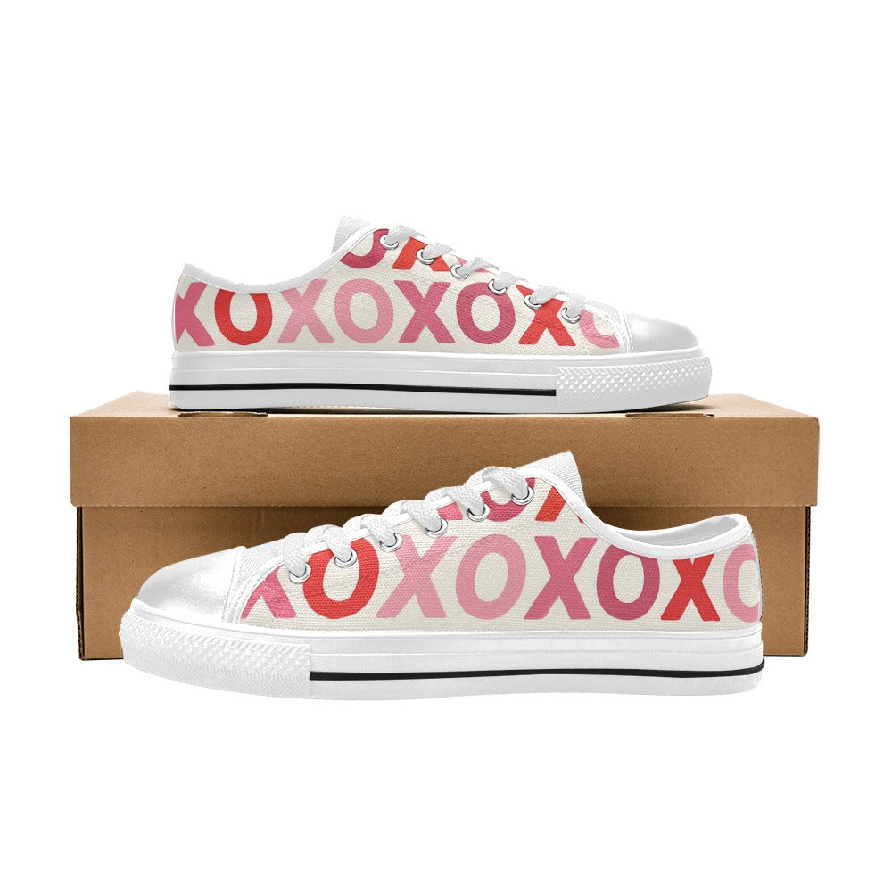 XOXO Hugs and Kisses Valentine's Canvas Women's Shoes