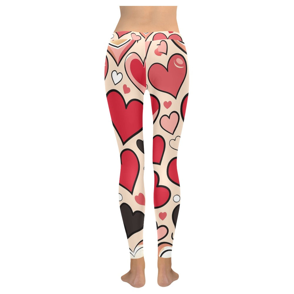 Warm Tones Women's All-Over Low Rise Leggings