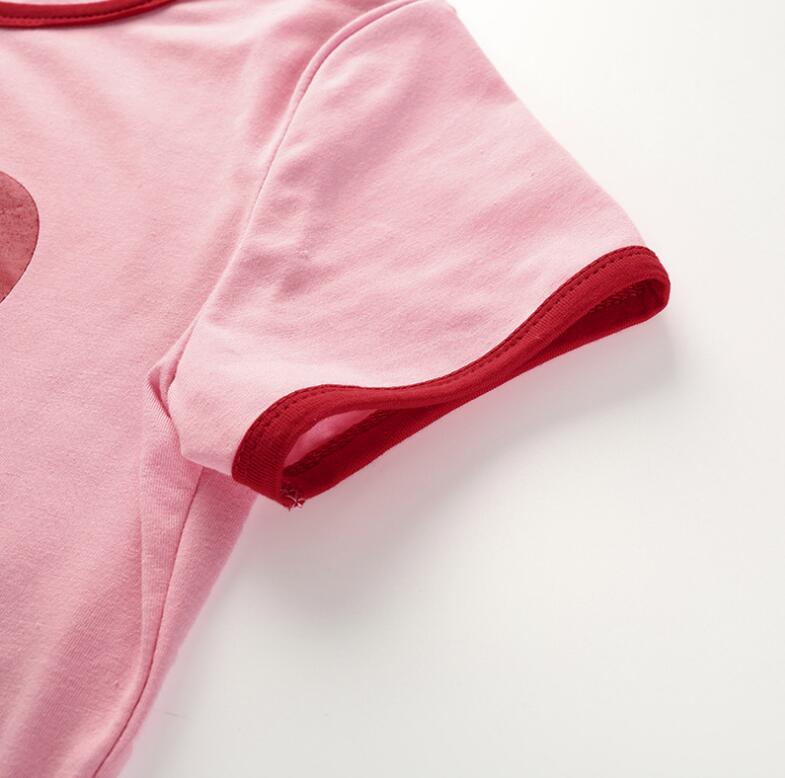 Summer Love Heart Print Short Sleeve T-Shirt