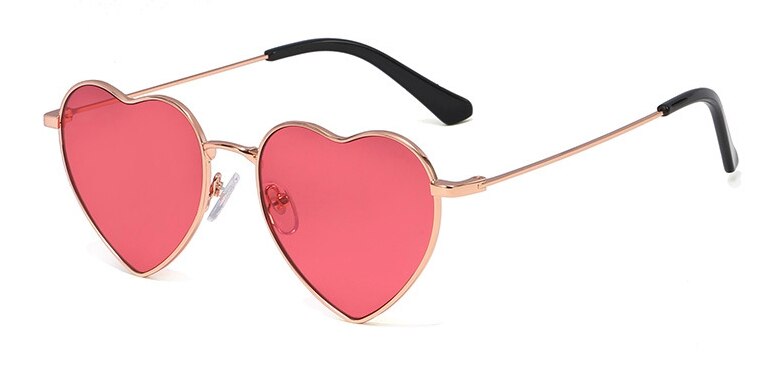 Heart Polarized Metal Sunglasses - Vintage Shades for Everyone