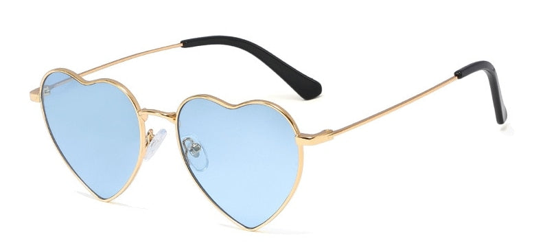 Heart Polarized Metal Sunglasses - Vintage Shades for Everyone