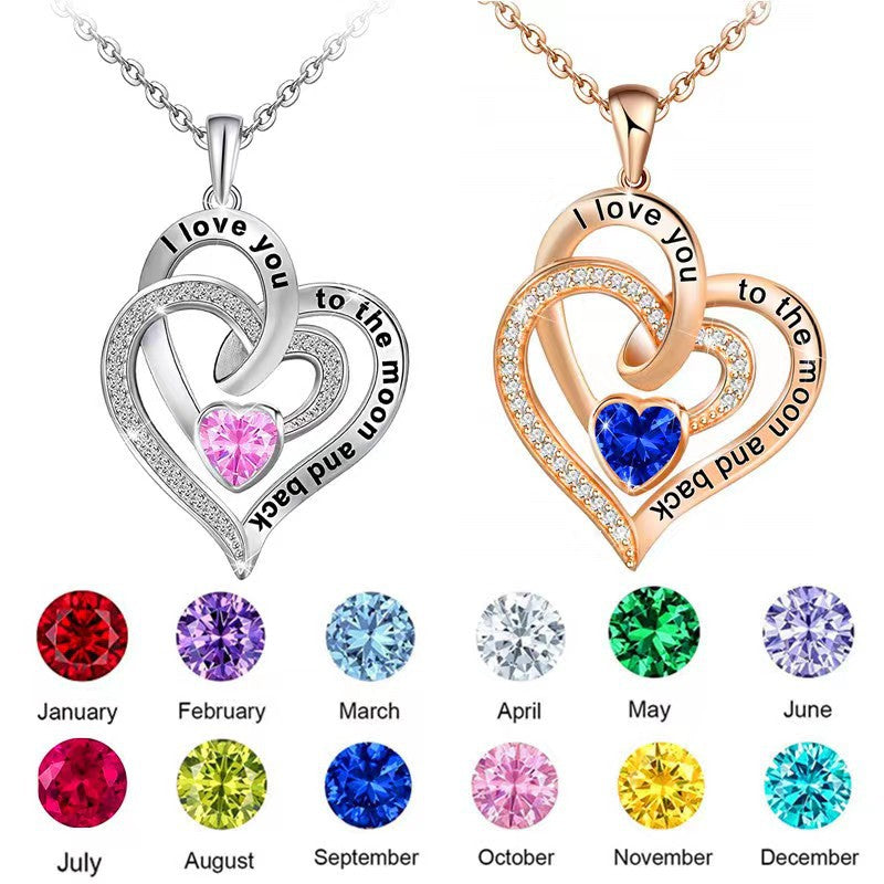 Heart-Shaped Diamond Clavicle Necklace