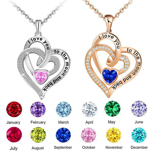 Heart-Shaped Diamond Clavicle Necklace