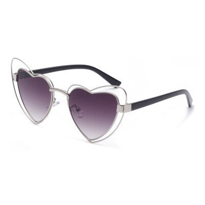Marry Cat Eye Heart Sunglasses - Retro Luxury for Women