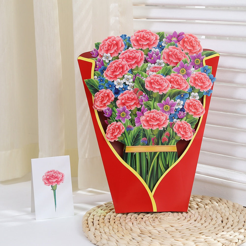 3D Paper Flowers Popup Greeting Cards