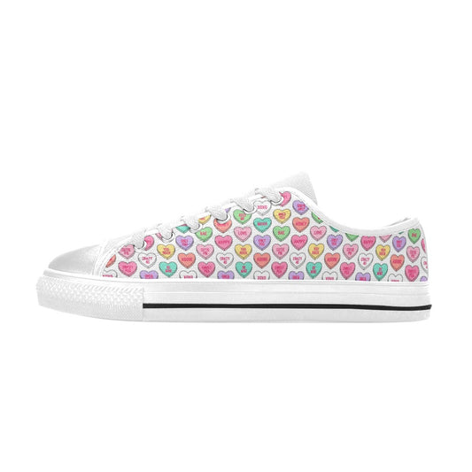 Candy Hearts Valentines Day Aquila Canvas Women's Shoes