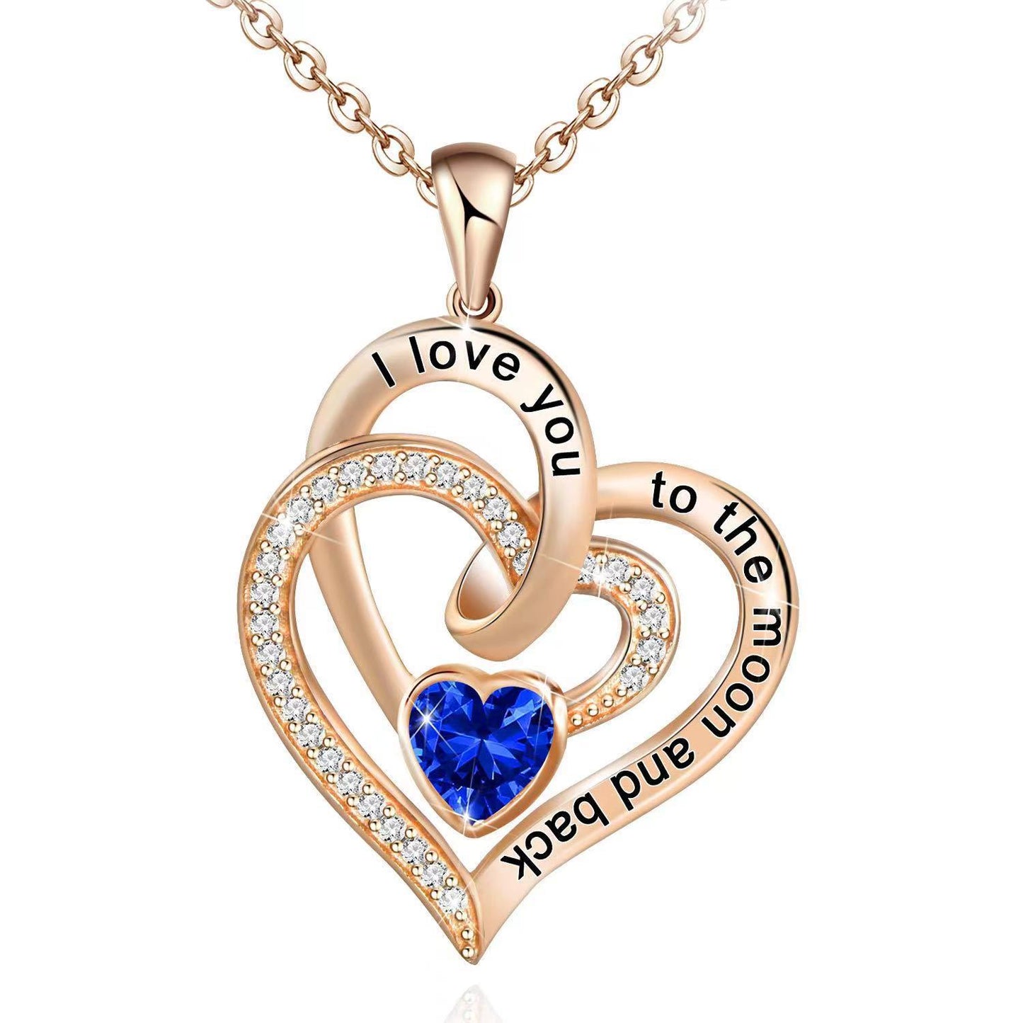 Heart-Shaped Diamond Clavicle Necklace