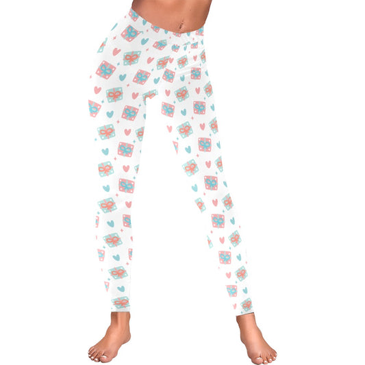 Valentine's Day heARTS AND Gifts Women's All-Over Low Rise Leggings