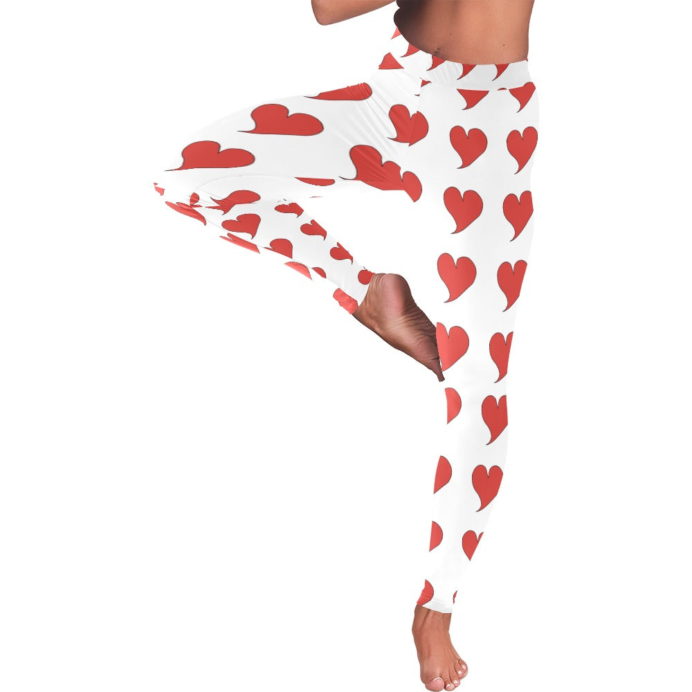 Heart Squiggle Women's All-Over Low Rise Leggings