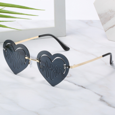 Rimless Heart Sunglasses for Women - Luxury & Unique