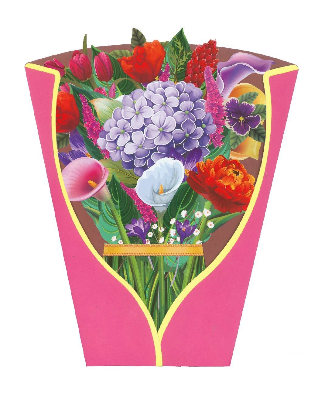 3D Paper Flowers Popup Greeting Cards
