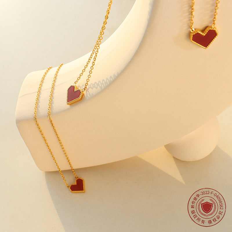 Love Clavicle Chain Acrylic Necklace