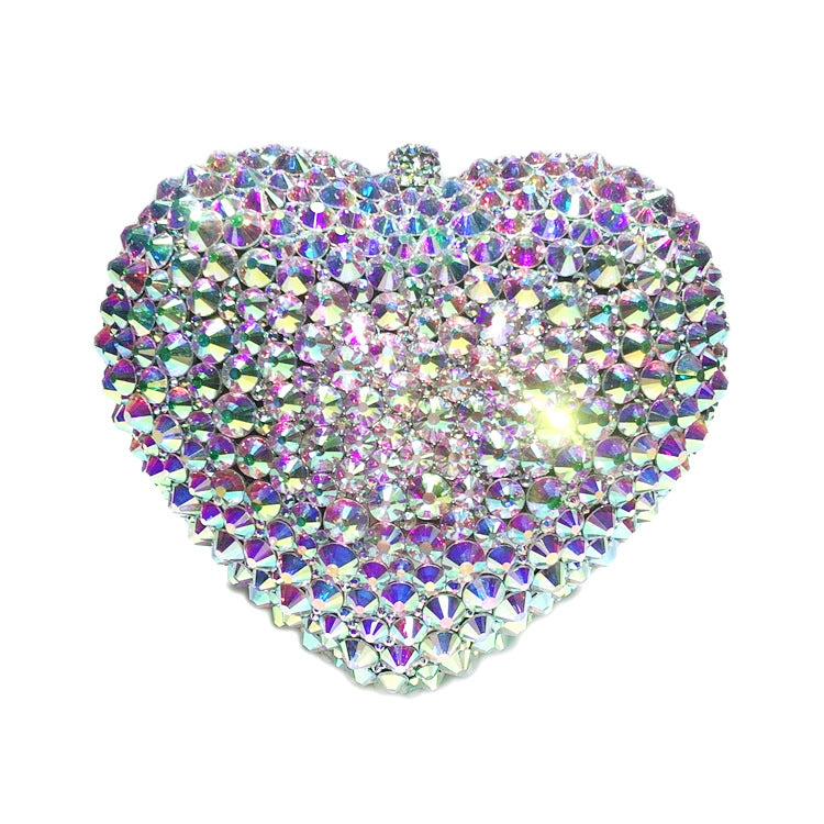 Romantic Heart-Shaped Diamond Evening Bag